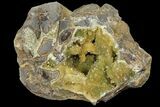 Yellow Crystal Filled Septarian Geode - Utah #97246-2